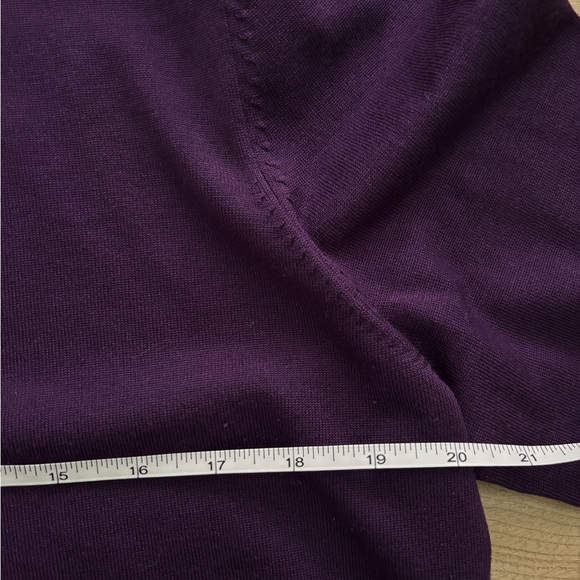 Purple Mockneck Sweater, Vintage Pendleton Silk Blend Mock Neck Sweater - Picture 8 of 11
